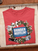 Dunder Mifflin Christmas Wreath T-shirt The Office