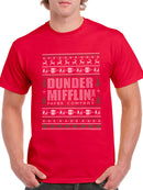 Dunder Mifflin Christmas Pattern T-shirt The Office