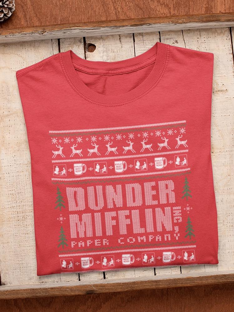Dunder Mifflin Christmas Pattern T-shirt The Office