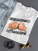 Talladega Nights Shake and Bake Checker Women's White T-shirt