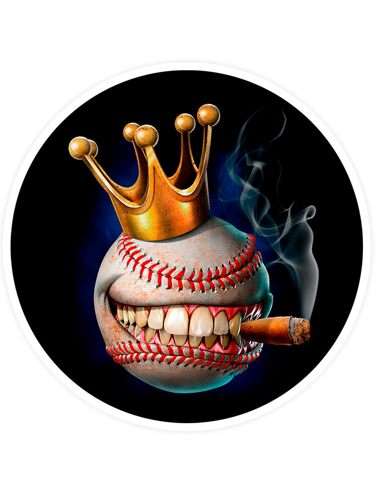 Baseball Cigar Sticker -Tom Wood Designs