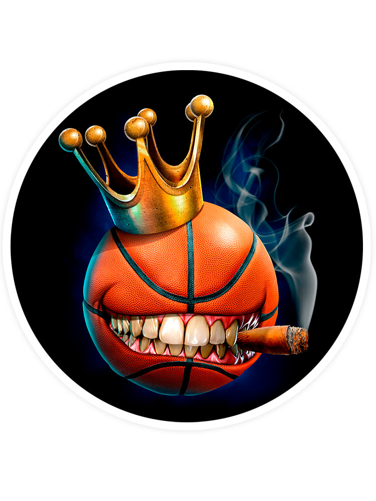 Cigar Basketball Sticker -Tom Wood Designs