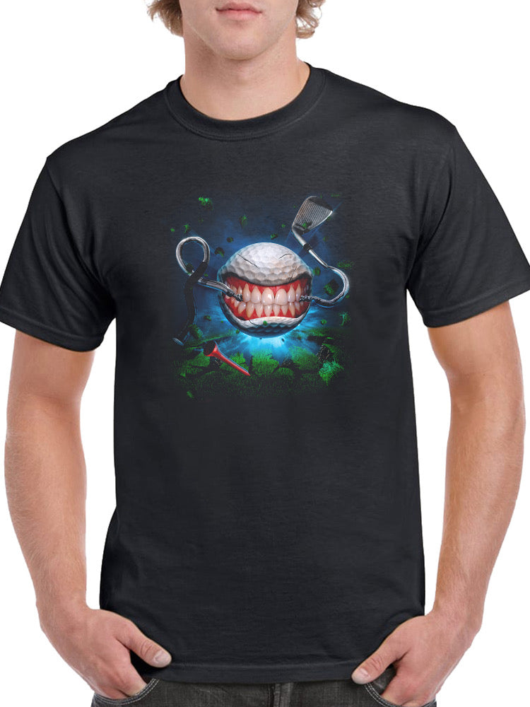 Golf Ball Biting T-shirt -Tom Wood Designs