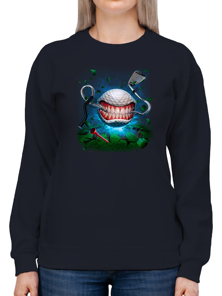 Golf Ball Biting Hoodie or Sweatshirt -Tom Wood Designs