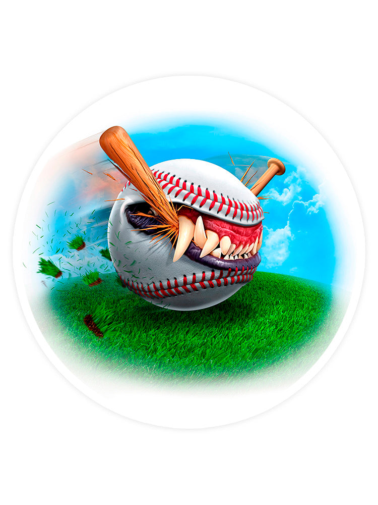 Monster Baseball Sticker -Tom Wood Designs