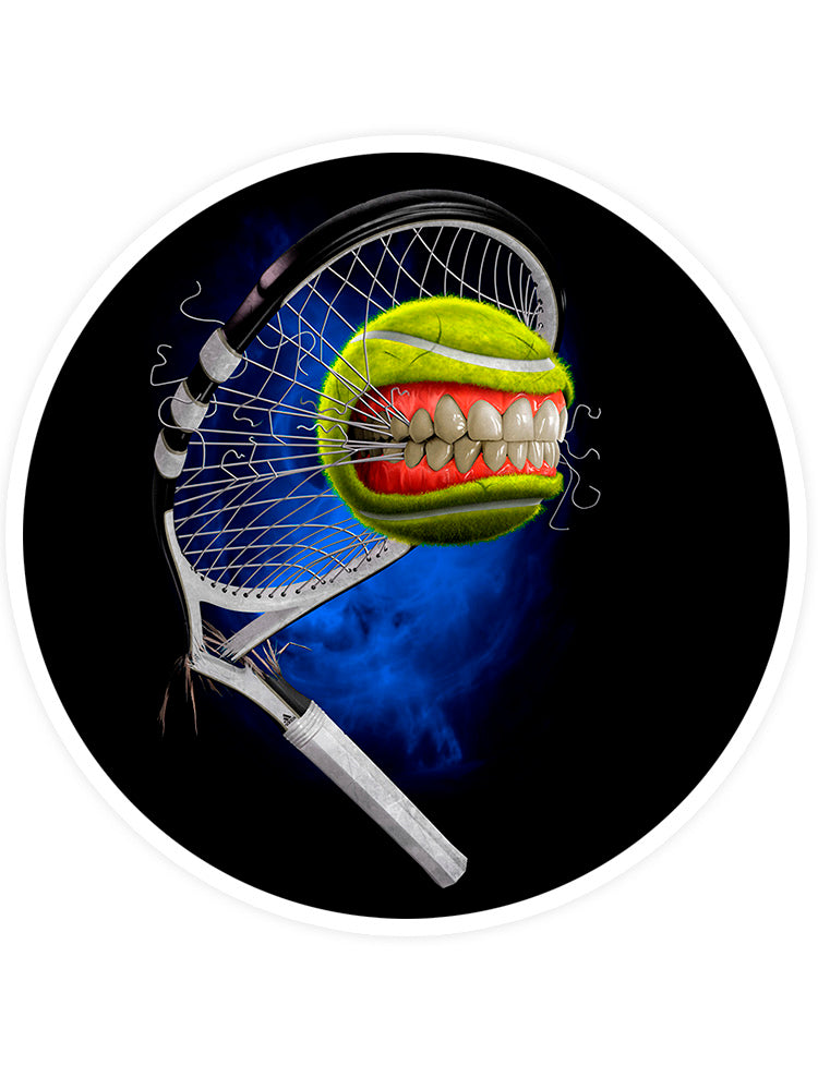 Monster Tennis Sticker -Tom Wood Designs