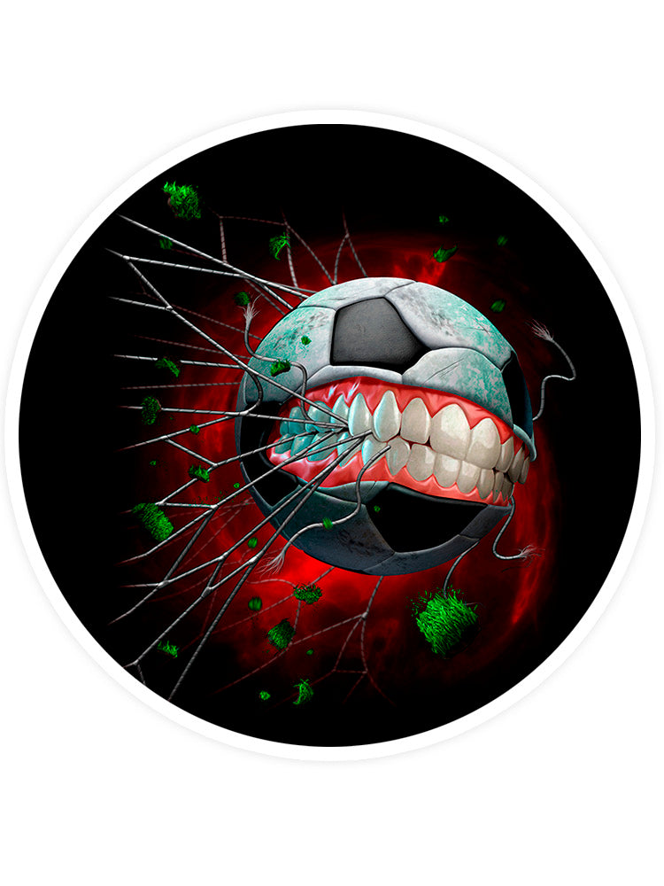 Soccerball Monster Sticker -Tom Wood Designs