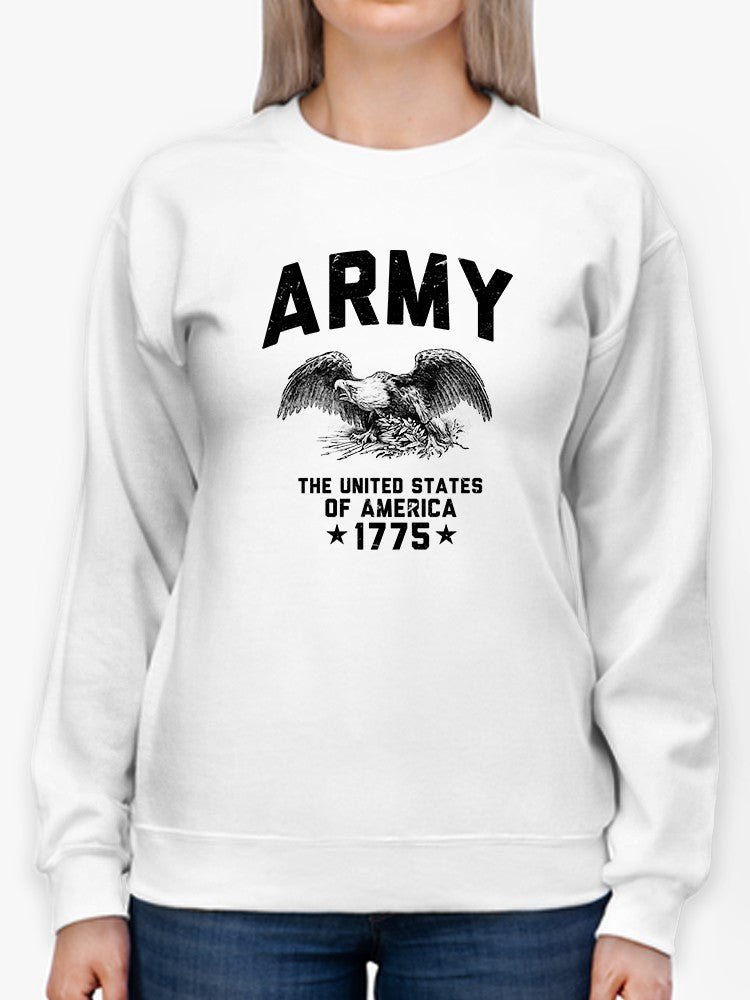 Army Of The United States Phrase Sweatshirt Women's -Army Designs