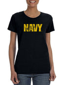 Navy Text Women's T-shirt