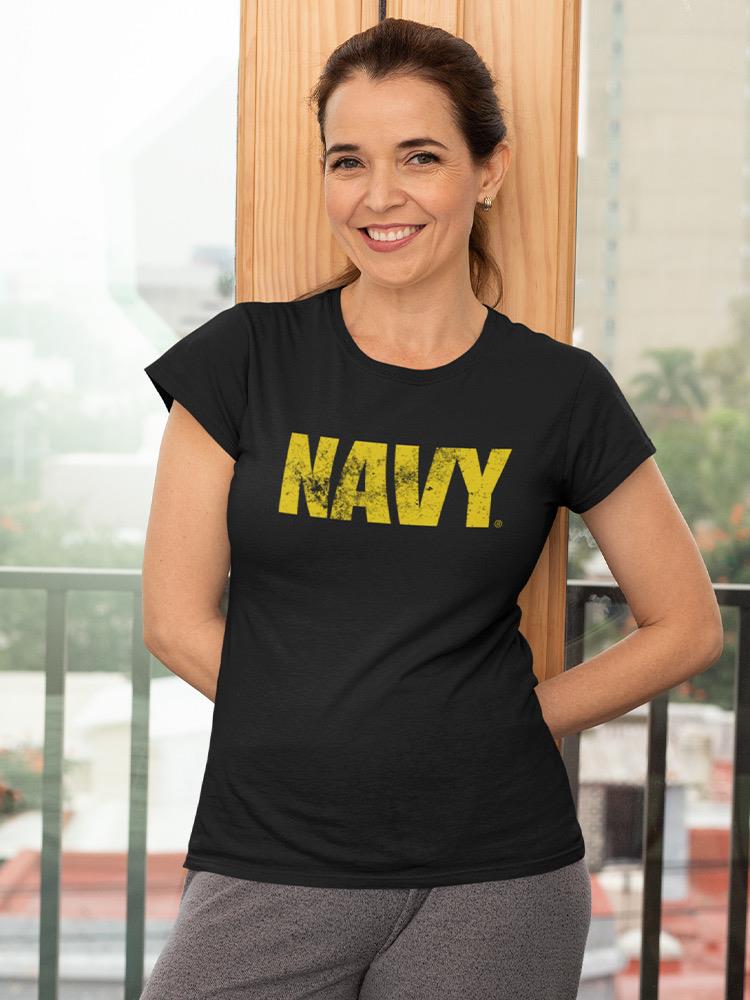 Navy Text Women's T-shirt