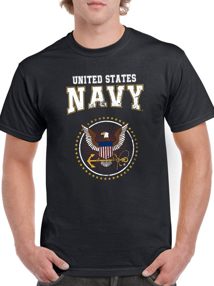 U.S. Navy Badge Style Tee Men's -Navy Designs