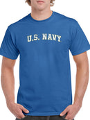 U.S. Navy Text Tee Men's -Navy Designs
