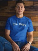 U.S. Navy Text Tee Men's -Navy Designs