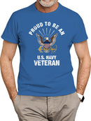 Proud To Be A Navy Veteran Tee Men's -Navy Designs