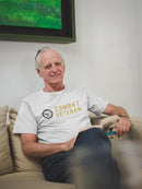 Combat Veteran Text Tee Men's -Navy Designs