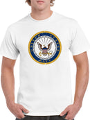Badge Of The Navy Tee Men's -Navy Designs