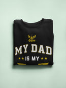 My Dad Is My Hero Slogan Sweatshirt Men's -Navy Designs