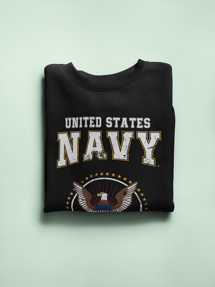 United States Navy Eagle Quote Sweatshirt Men's -Navy Designs