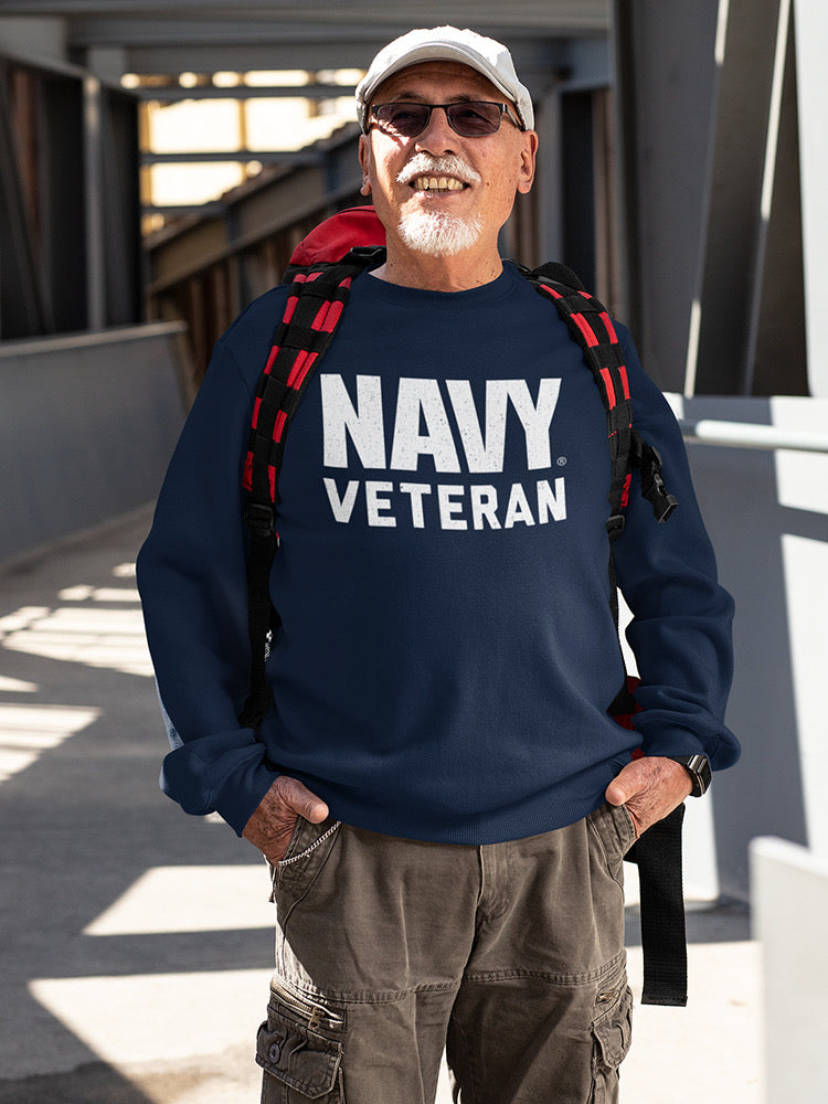 N A V Y Veteran Sweatshirt Men's -Navy Designs