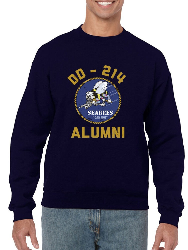 Dd-214 Alumni Seabees Sweatshirt Men's -Navy Designs