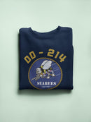 Dd-214 Alumni Seabees Sweatshirt Men's -Navy Designs