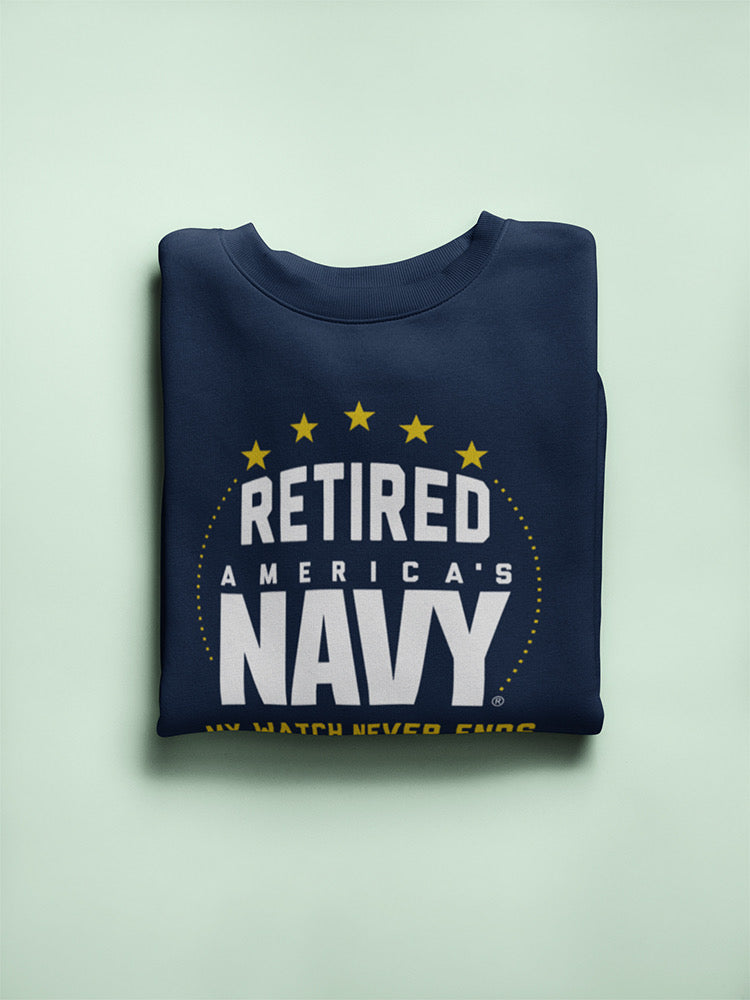 Retired America's Army Quote Sweatshirt Men's -Navy Designs