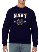 N A V Y Est. 1775 Sweatshirt Men's -Navy Designs