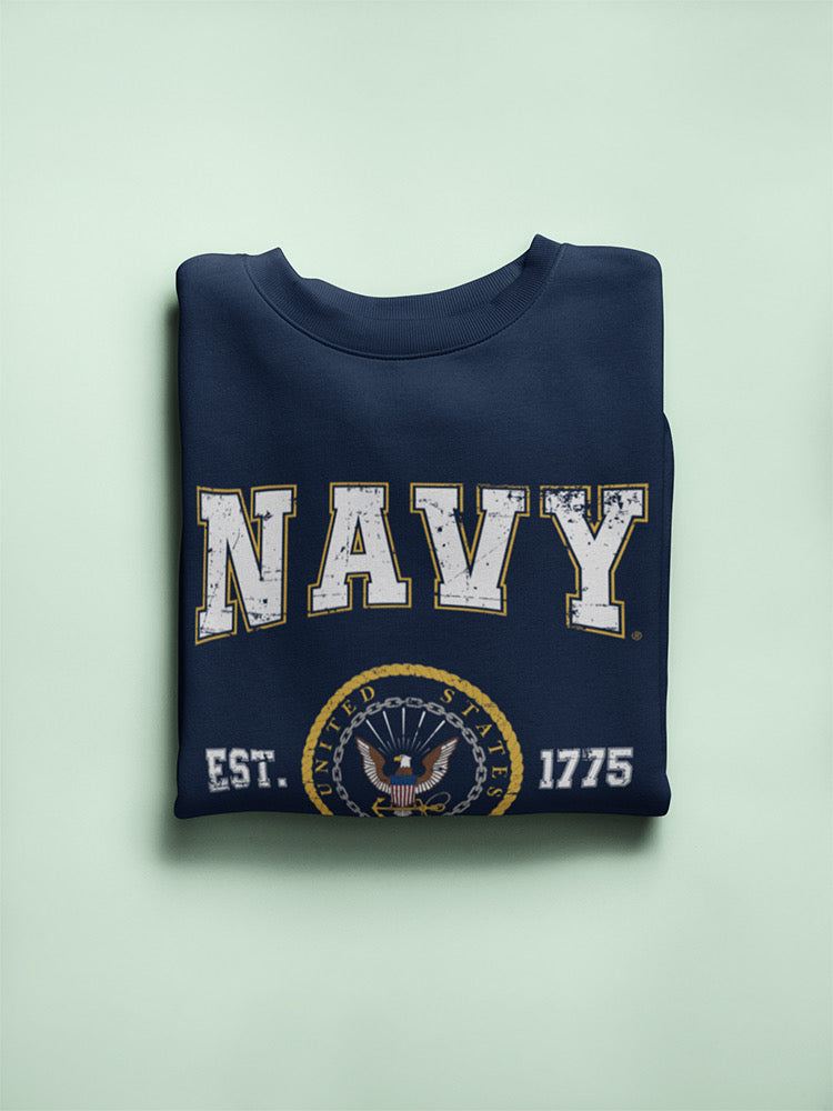 N A V Y Est. 1775 Sweatshirt Men's -Navy Designs