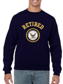 Retired U.S. Navy Sweatshirt Men's -Navy Designs