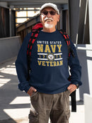 United States Navy 1775 Veteran Sweatshirt Men's -Navy Designs