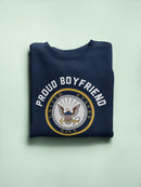 Proud Boyfriend Navy Sweatshirt Men's -Navy Designs