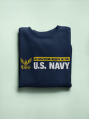 My Girlfriend Serves On The Navy Sweatshirt Men's -Navy Designs