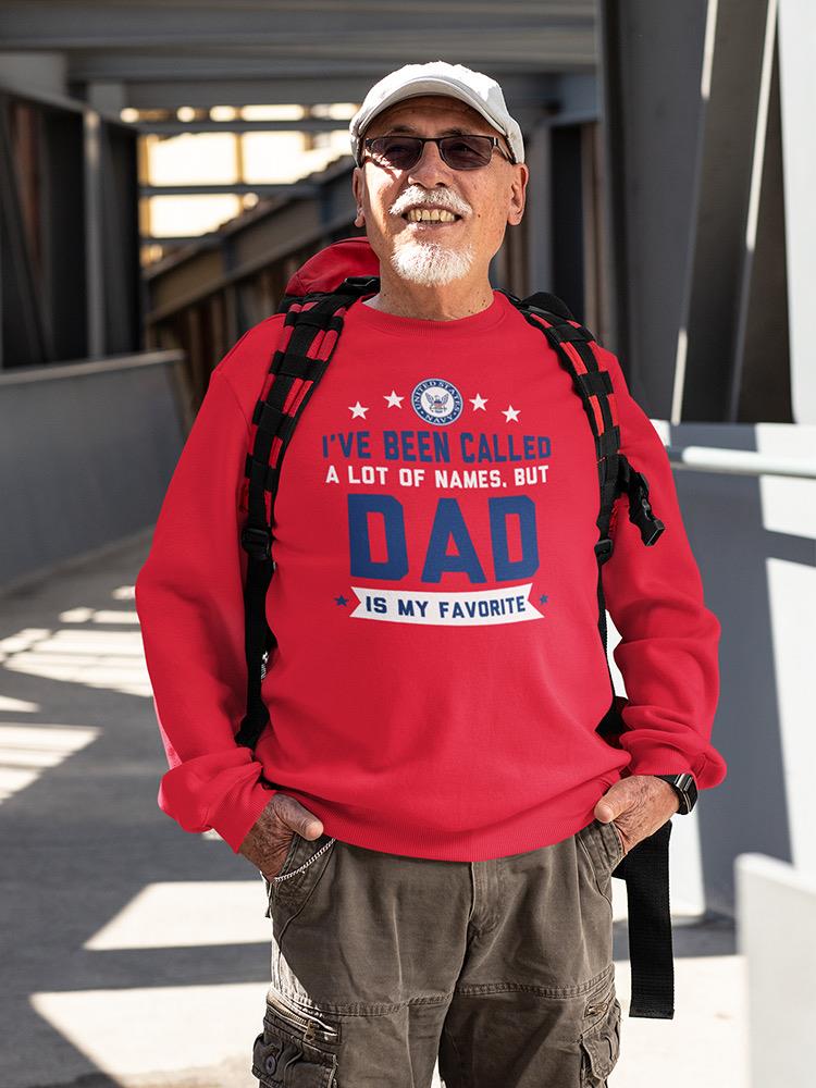 U.S. Navy Dad Slogan Sweatshirt Men's -Navy Designs