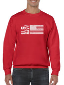 U.S. Navy American Flag Sweatshirt Men's -Navy Designs