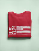 U.S. Navy American Flag Sweatshirt Men's -Navy Designs