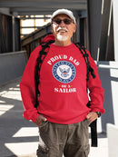 Proud Dad Of A Navy Sailor Sweatshirt Men's -Navy Designs