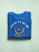 Proud To Be An U.S. Navy Veteran Sweatshirt Men's -Navy Designs