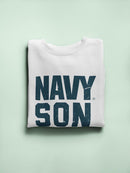 Navy Son Phrase Sweatshirt Men's -Navy Designs