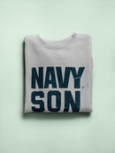 Navy Son Phrase Sweatshirt Men's -Navy Designs