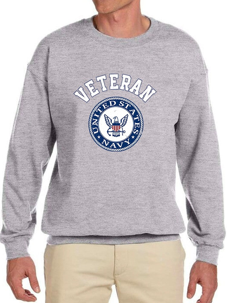 Veteran U.S. Navy Sweatshirt Men's -Navy Designs