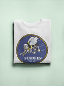 Seabees Logo Phrase Sweatshirt Men's -Navy Designs