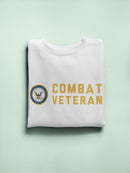 Combat Veteran Phrase Sweatshirt Men's -Navy Designs