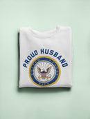 Proud Husband Of A Sailor Phrase Sweatshirt Men's -Navy Designs