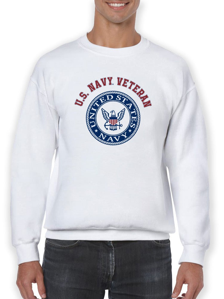 U.S. Navy Veteran Phrase Sweatshirt Men's -Navy Designs