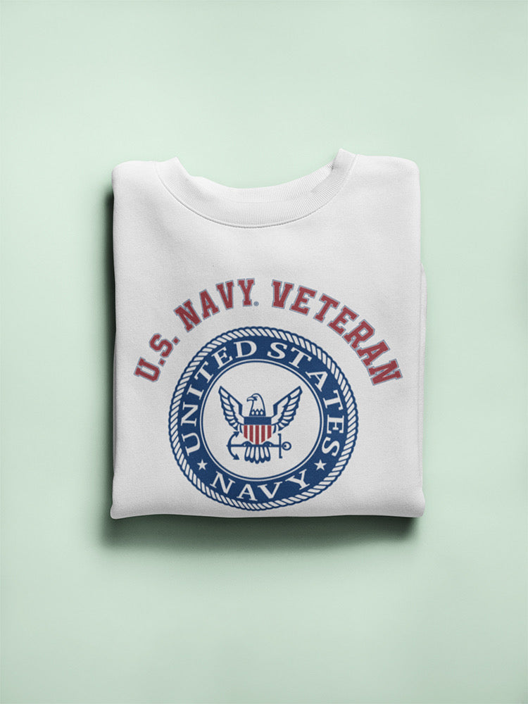 U.S. Navy Veteran Phrase Sweatshirt Men's -Navy Designs