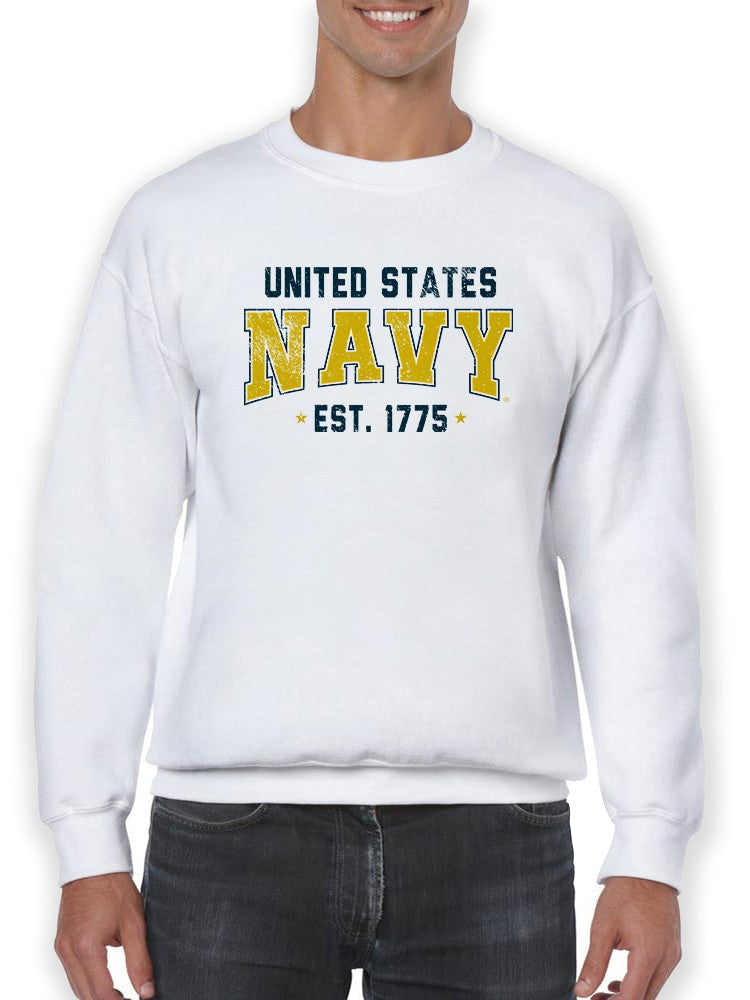United States Phrase Sweatshirt Men's -Navy Designs