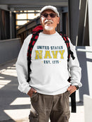 United States Phrase Sweatshirt Men's -Navy Designs