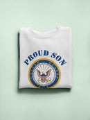 Proud Son Of A Sailor Phrase Sweatshirt Men's -Navy Designs