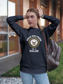 Girlfriend Of A Sailor Sweatshirt Women's -Navy Designs