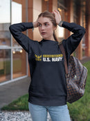 My Boyfriend Serves U.S. Navy Sweatshirt Women's -Navy Designs